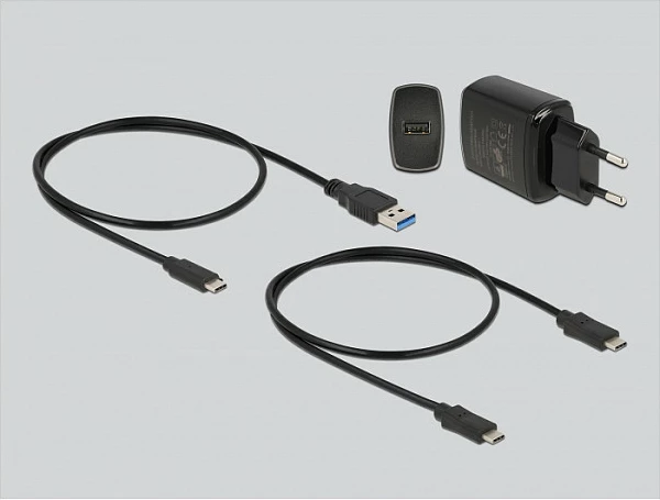 Docking station DeLOCK për 2x M.2 NVMe SSD me klonim, USB-C 10 Gbit/s, e zezë