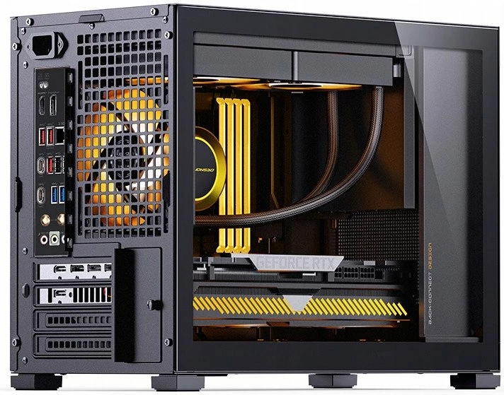 Kasë Jonsbo D32 STD Mini Tower Micro-ATX/Mini-ITX, me xham të kalitur, ARGB, e zezë