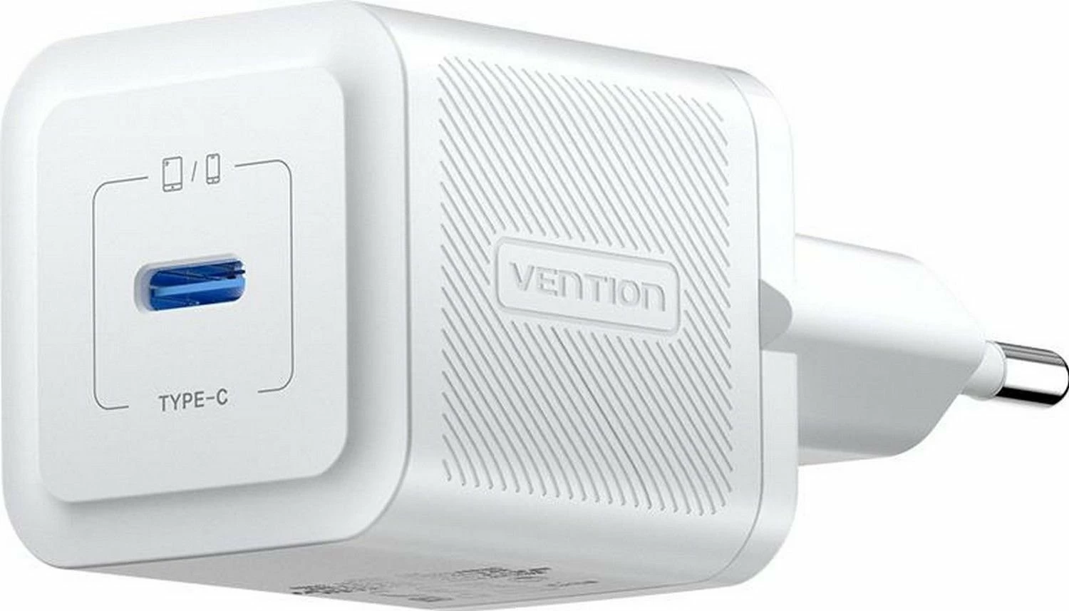 Karikues Vention FEPW0-EU 20W 1x USB-C 3A GaN III, i bardhë
