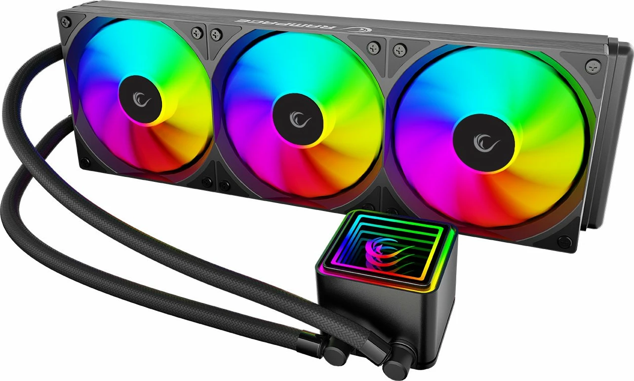 Ftohës uji AIO Rampage INFINITE V360 360mm, 3x120mm ARGB, i zi