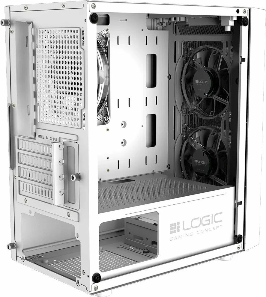 Kasë Logic Concept Atos Mini ARGB Micro-ATX mini tower, tempered glass, pa furnizim, e bardhë