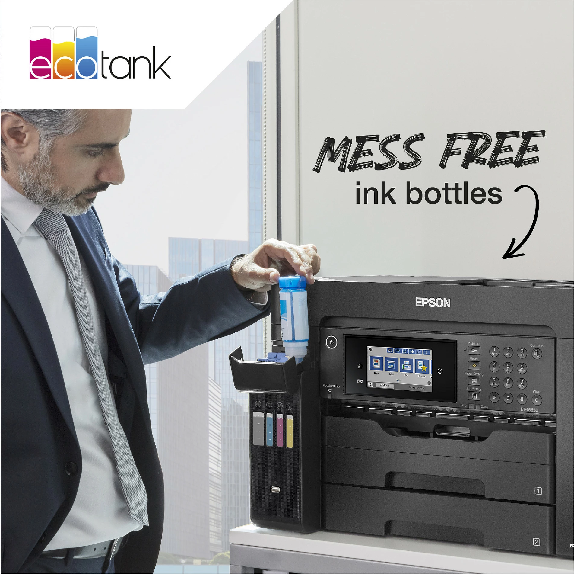 Tinta rimbushëse për printer Epson EcoTank 113, multipack 4 copë (CMYK)