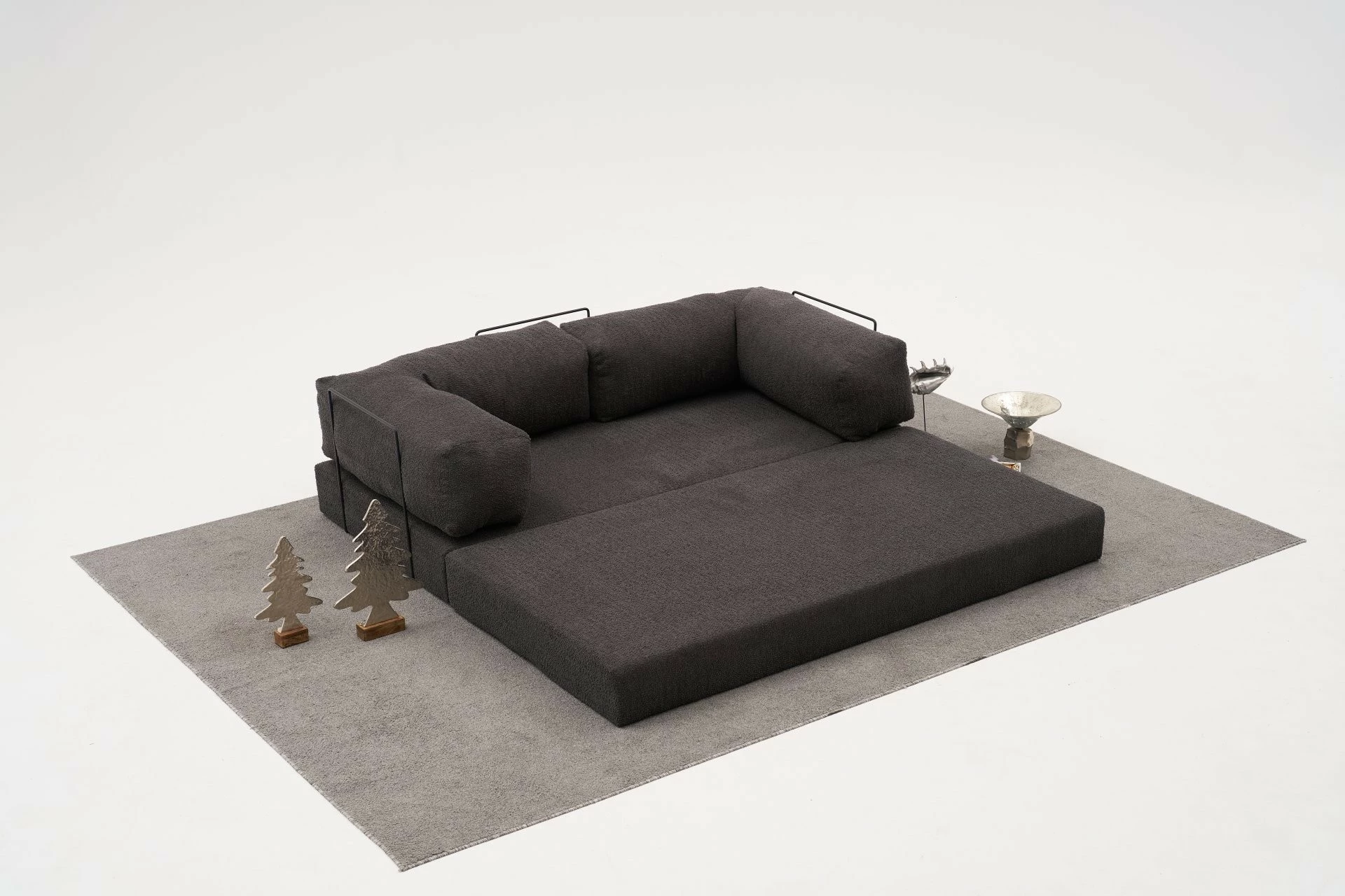 Kënd-sofë Atelier del Sofa, Comfort, ngjyrë antracit