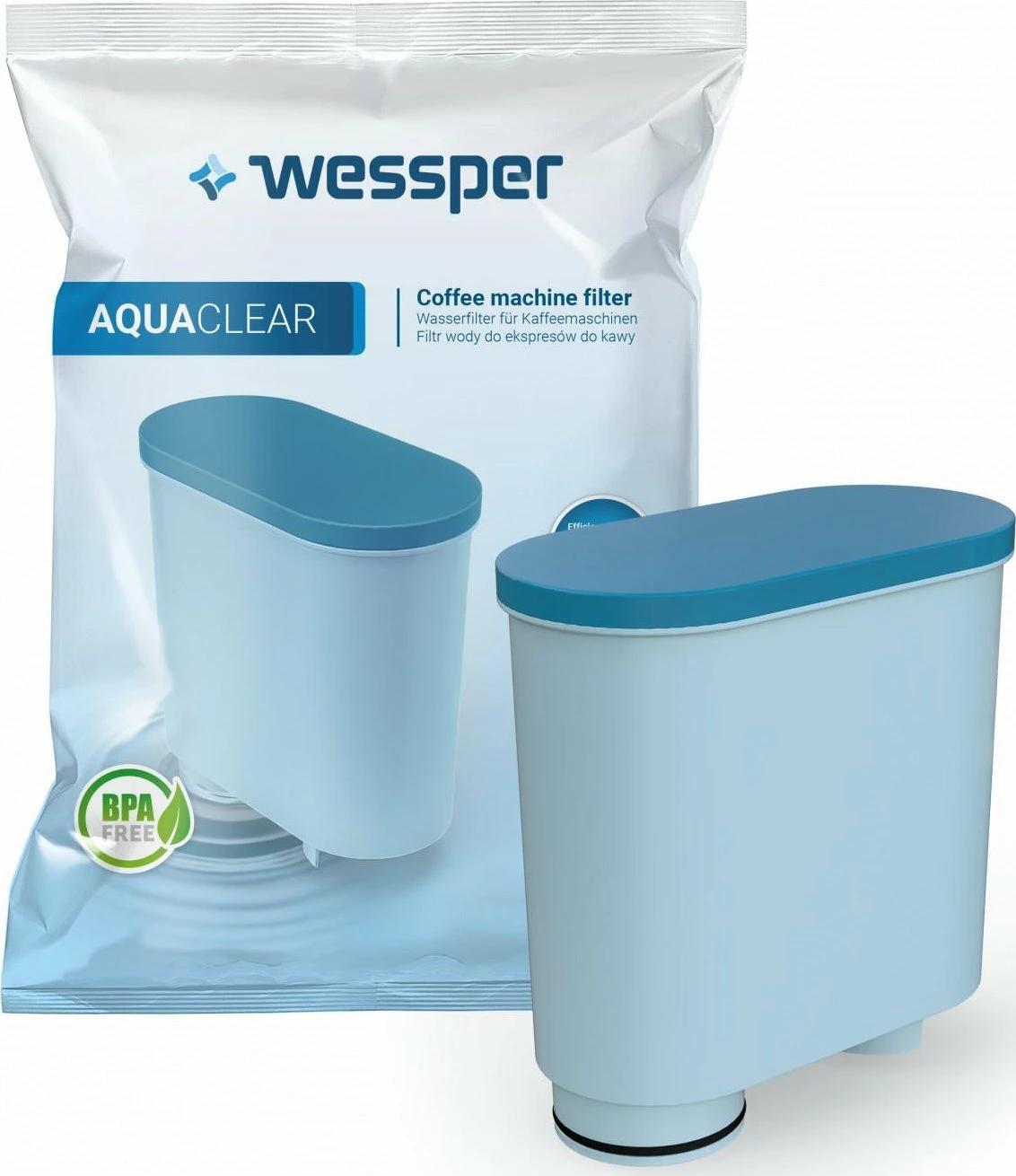Filter uji për aparat kafeje Wessper AquaClear WES040 250L, blu