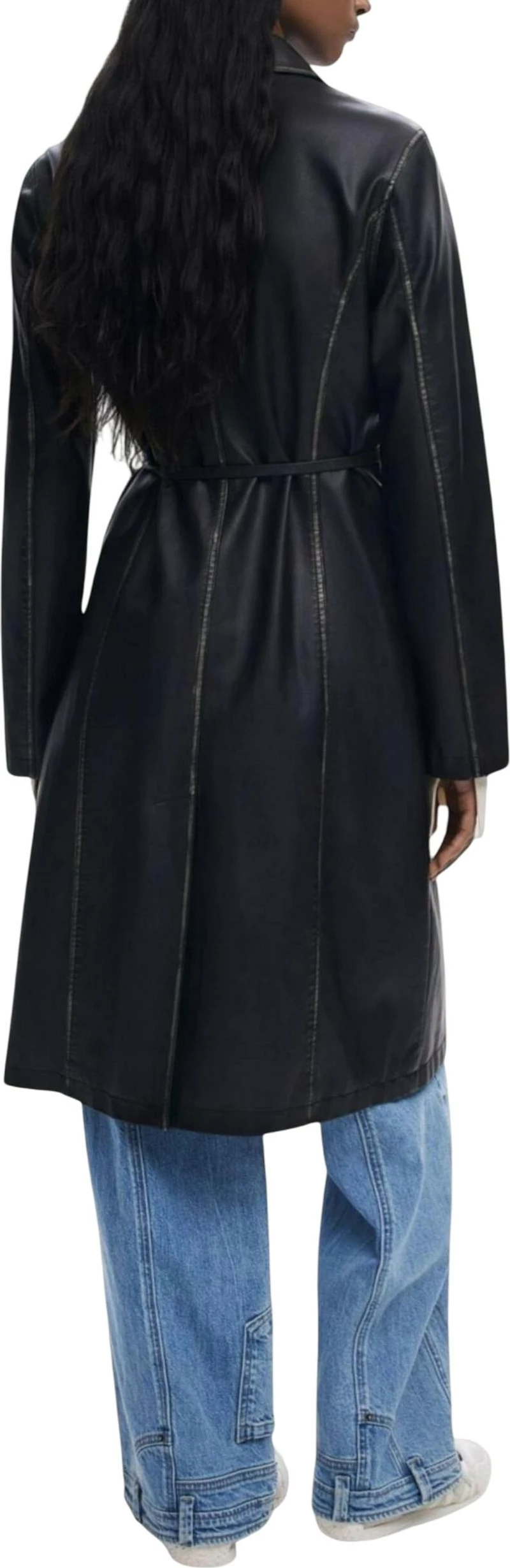 Pallto trench për femra Desigual CHAQ_LILLY 25WWEW33, e zezë [Madhësia: XL]