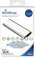 SSD i jashtëm MediaRange 120GB, USB-C 3.2 Gen 2, argjend