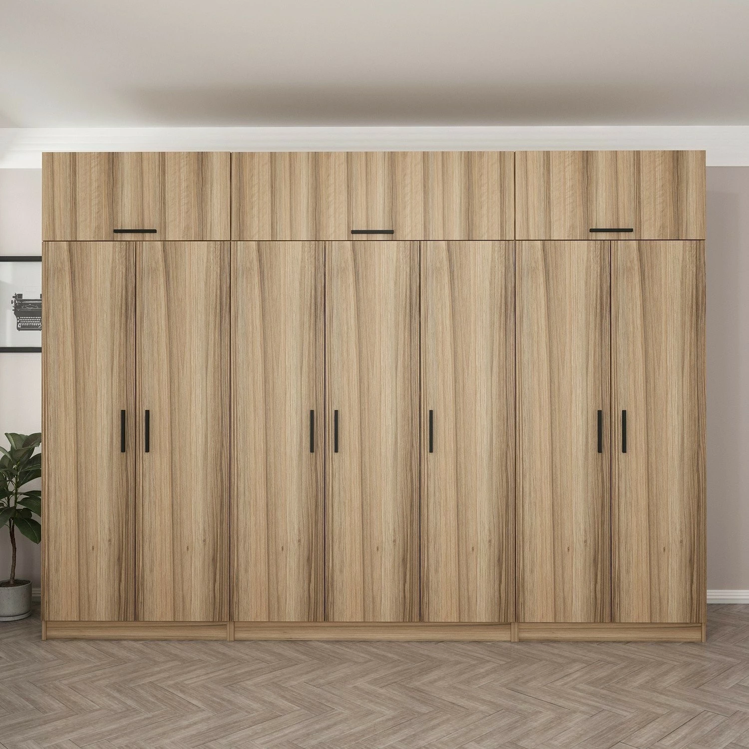 Dollap i madh për rroba, ngjyrë arre, Skye Decor Minar Kale - 7712