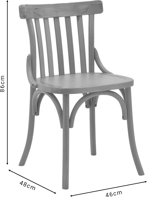 Karrige Flisbie dru ahu natyral 46x48x86cm