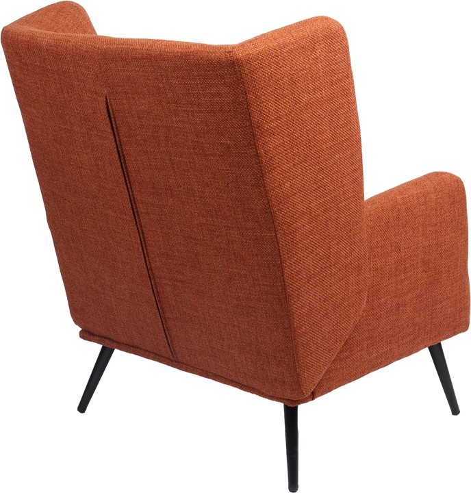 Fotel Mareta, material terakote, këmbë të zeza, 83x80x99cm