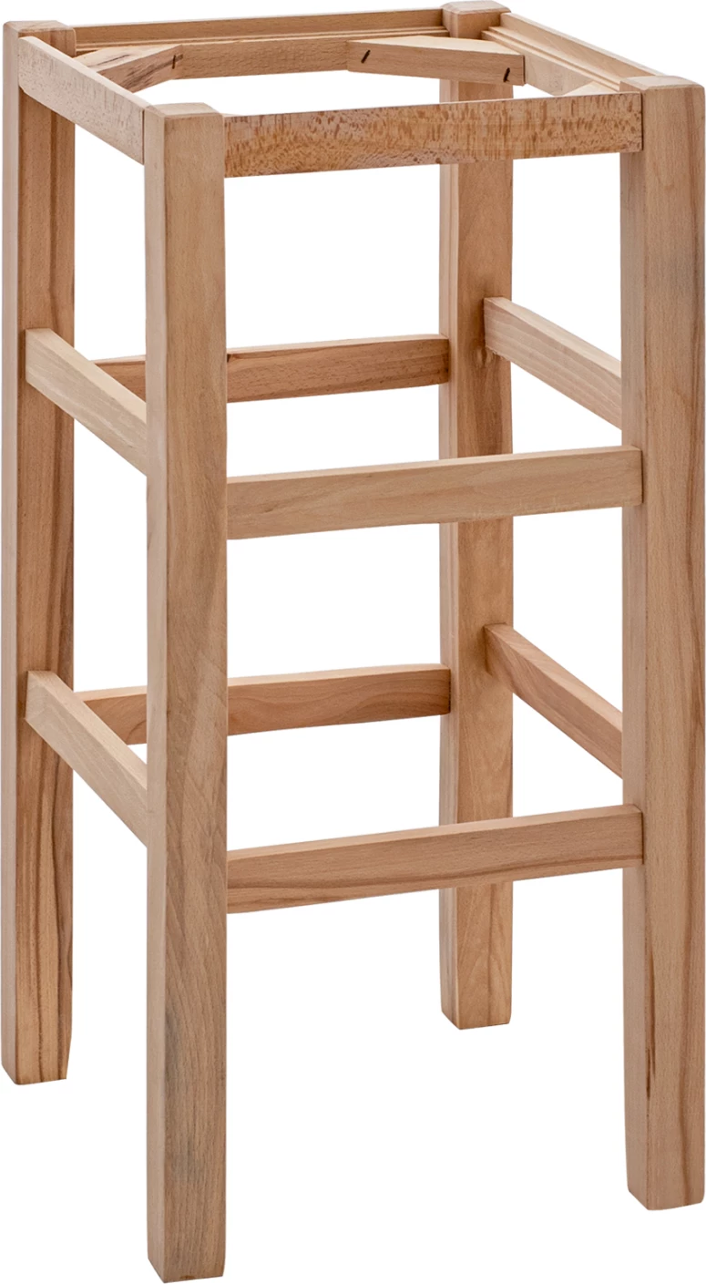Karrige për bar prej druri, pa mbështetëse, FH5583.02, 35,5x35,5x78 cm, e papërpunuar