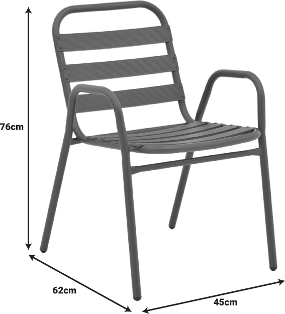 Tavolinë me karrige Watson-Sussie metal kafe-xham 60x60x70cm