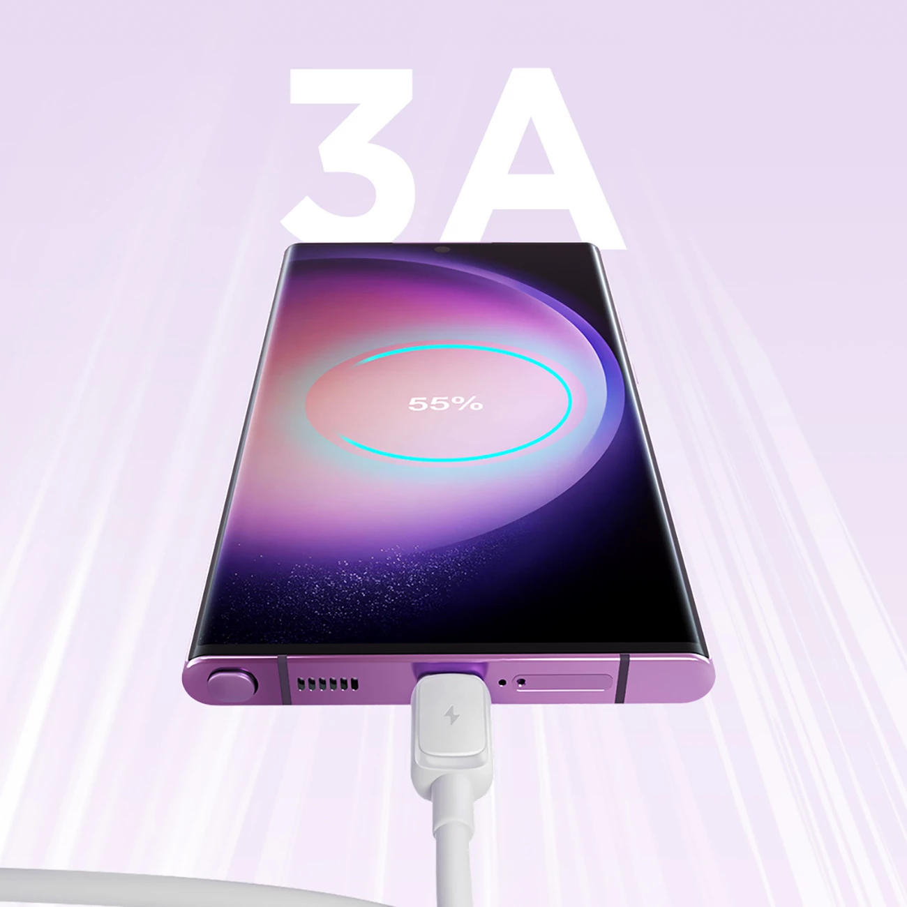 Kabllo Joyroom Multi-Color Series A14, USB-A / USB-C, 1.2m, Bardhë