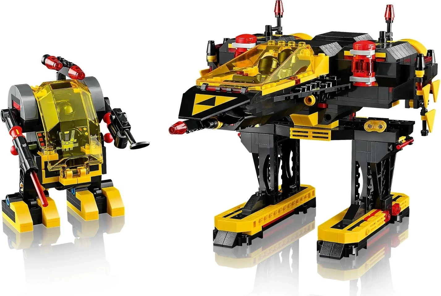 Set LEGO ICONS Blacktron Renegade 10355, 1151 pjesë, me 3 minifigura, për të rritur, zi/verdhe