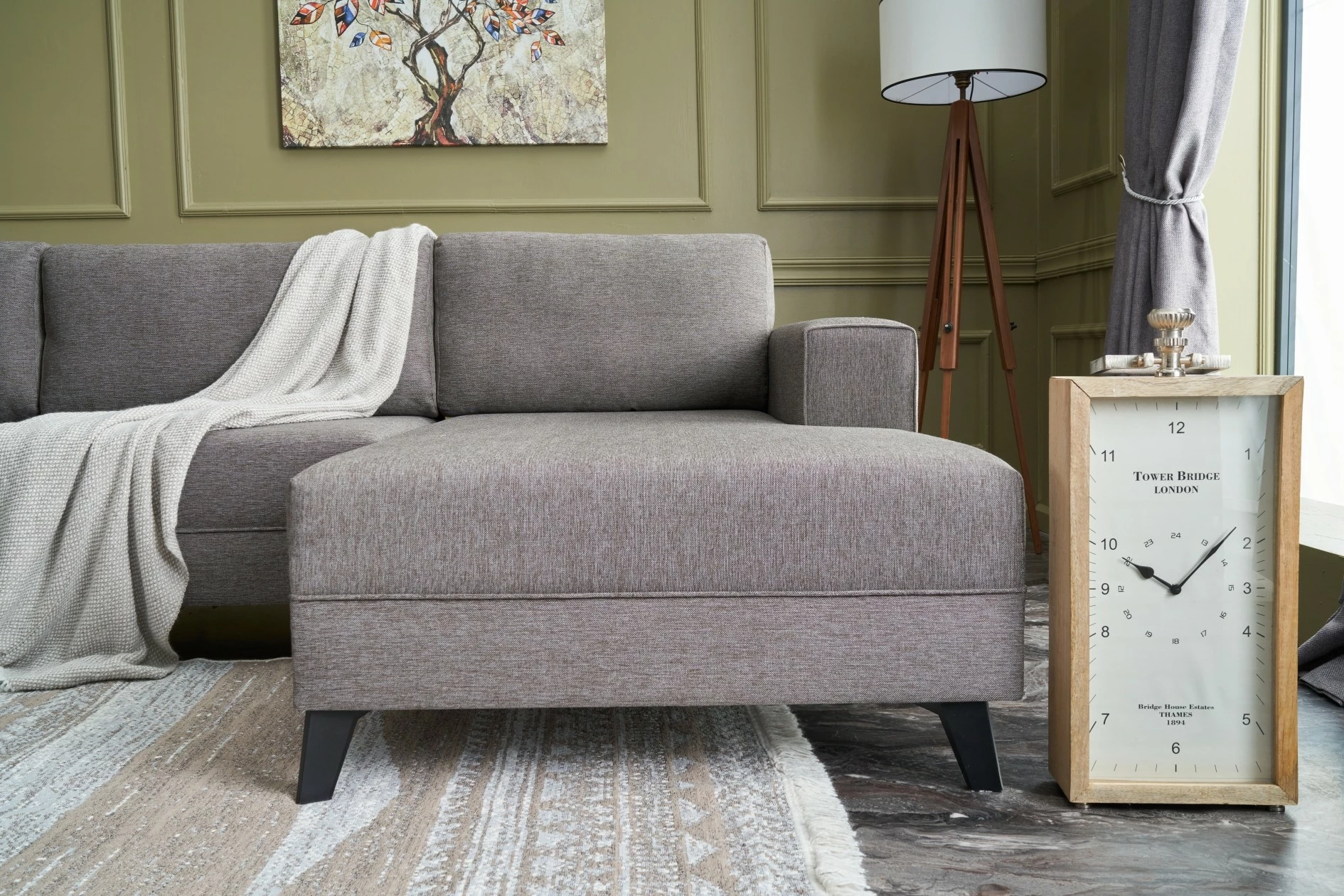 Kënd-sofë krevati Atelier del Sofa, Efsun, ngjyrë kafe