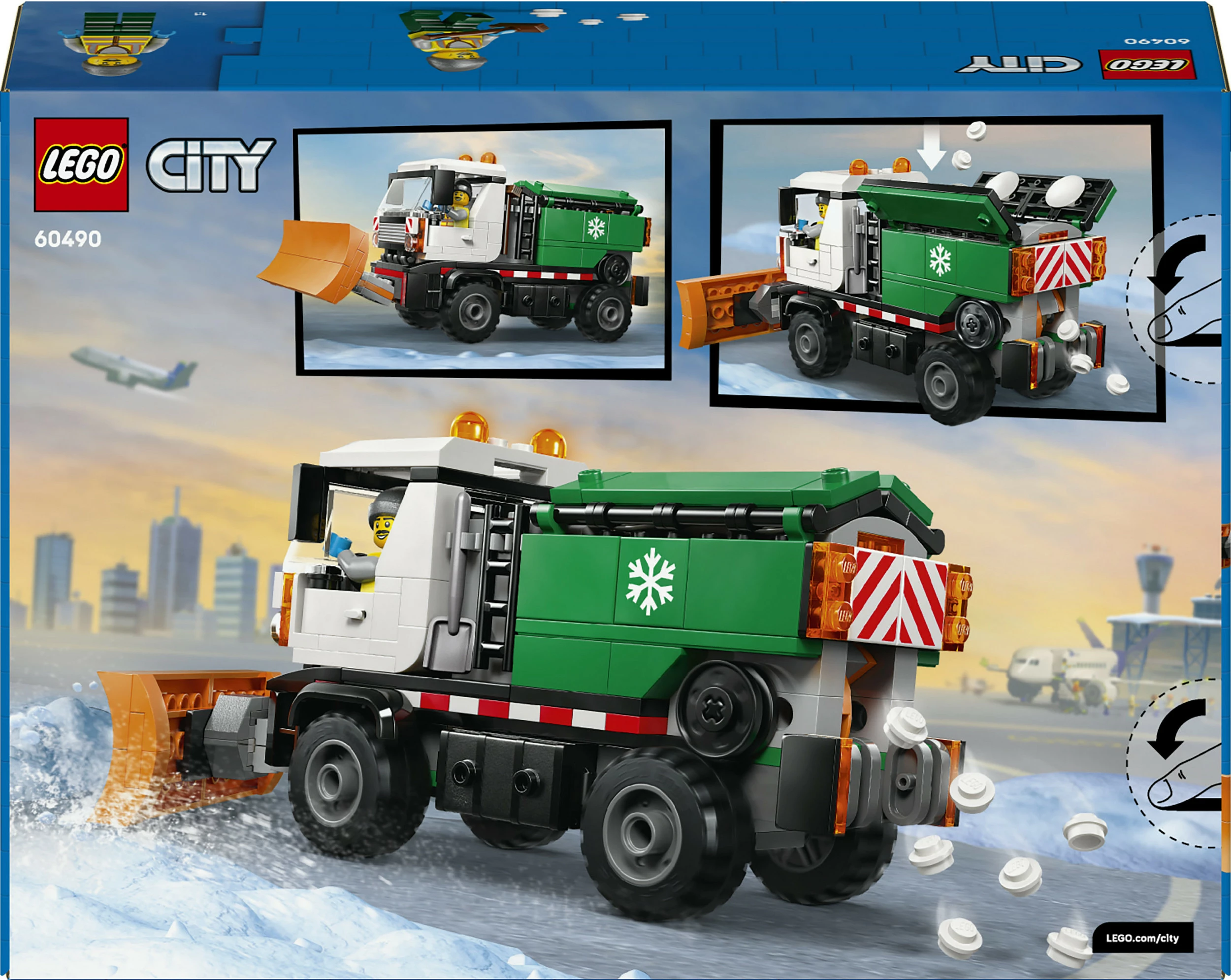 Set ndërtimi LEGO City Snowplough 60490, 263 copë, 6+, shumëngjyrësh