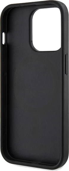 Mbështjellës Guess 4G Printed Stripes MagSafe për iPhone 15 Pro Max, i zi