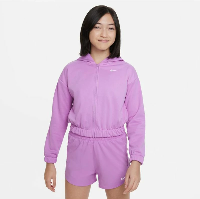 Duks me kapuç për vajza Nike, ngjyrë lejla