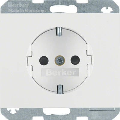 Prizë muri BERKER 4735 70 09 Schuko Type F, 16A 250V, e bardhë