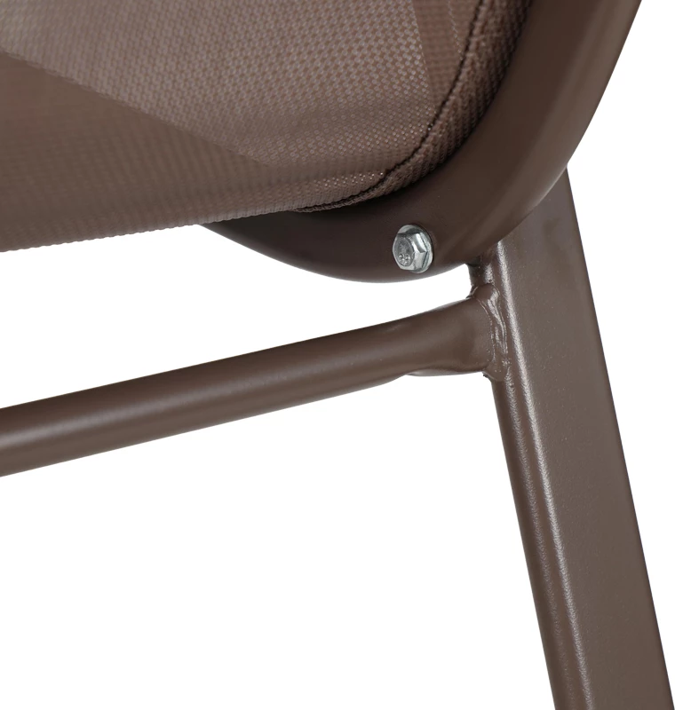 Karrige për bar Calan, metal ngjyrë kafe e errët, textilene kafe, 55x70x114cm