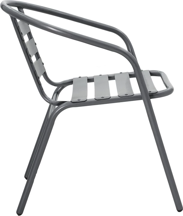 Tavolinë me karrige Valor-Tade, set prej 5 pjesësh, metal antracit-xham, 110x60x70cm