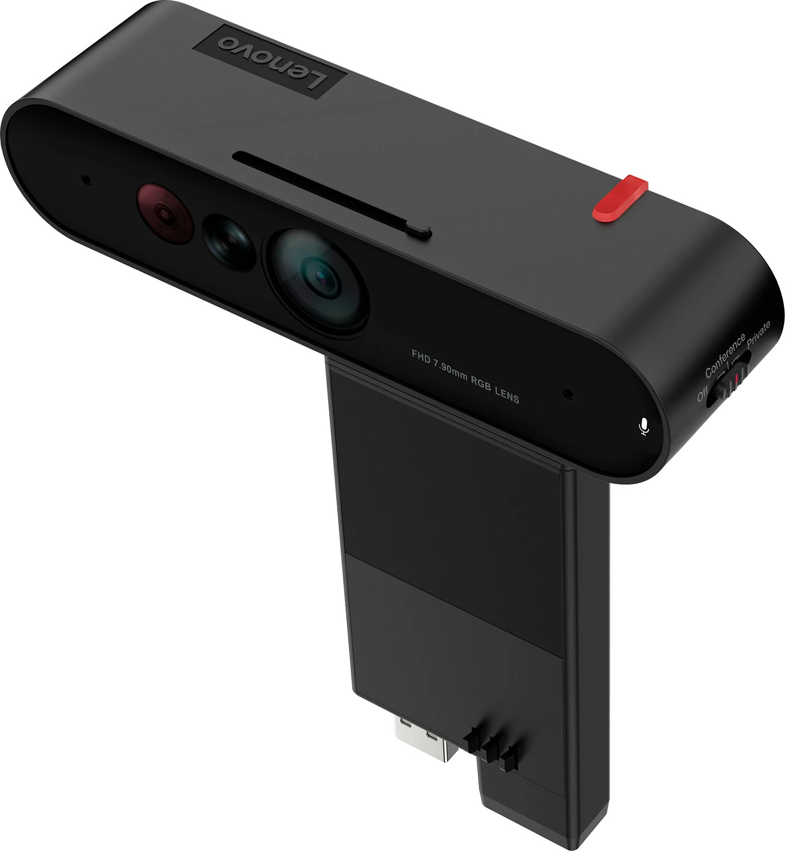 Webcam Lenovo ThinkVision MC60, Full HD 1080p, 2 mikrofona, privacy shutter, e zezë