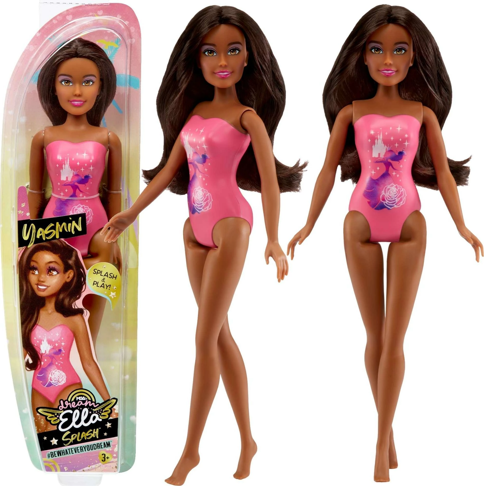 Kukull MGA Dream Ella Yasmin Splash Swim 578734, 29 cm, Color Change Surprise, rroba banje rozë