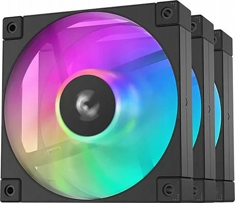 Ventilator kompjuteri Deepcool FD12 ARGB 120mm PWM, i zi, set 3 copë