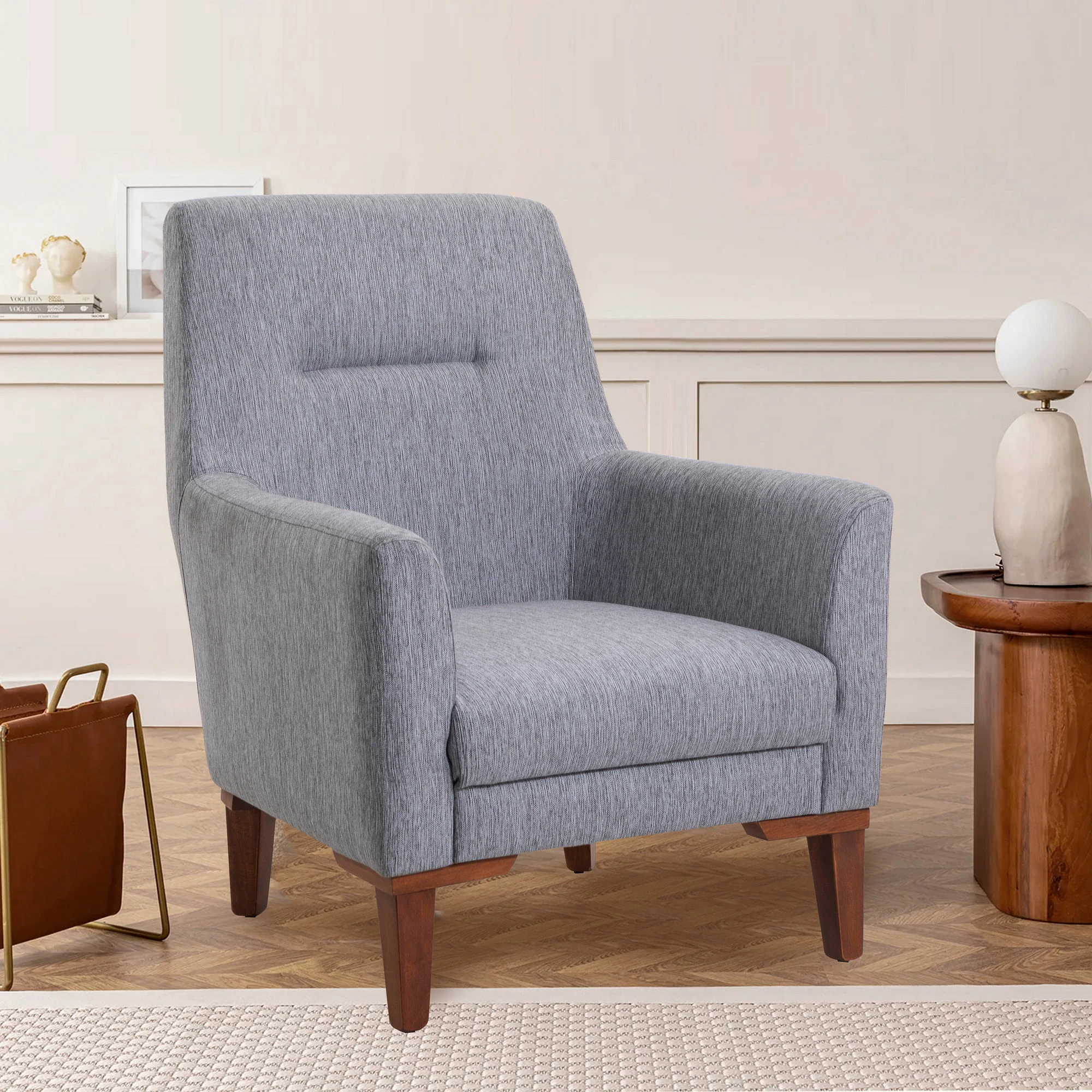 Karrige Wing Atelier del Sofa, Liones 29, ngjyrë gri