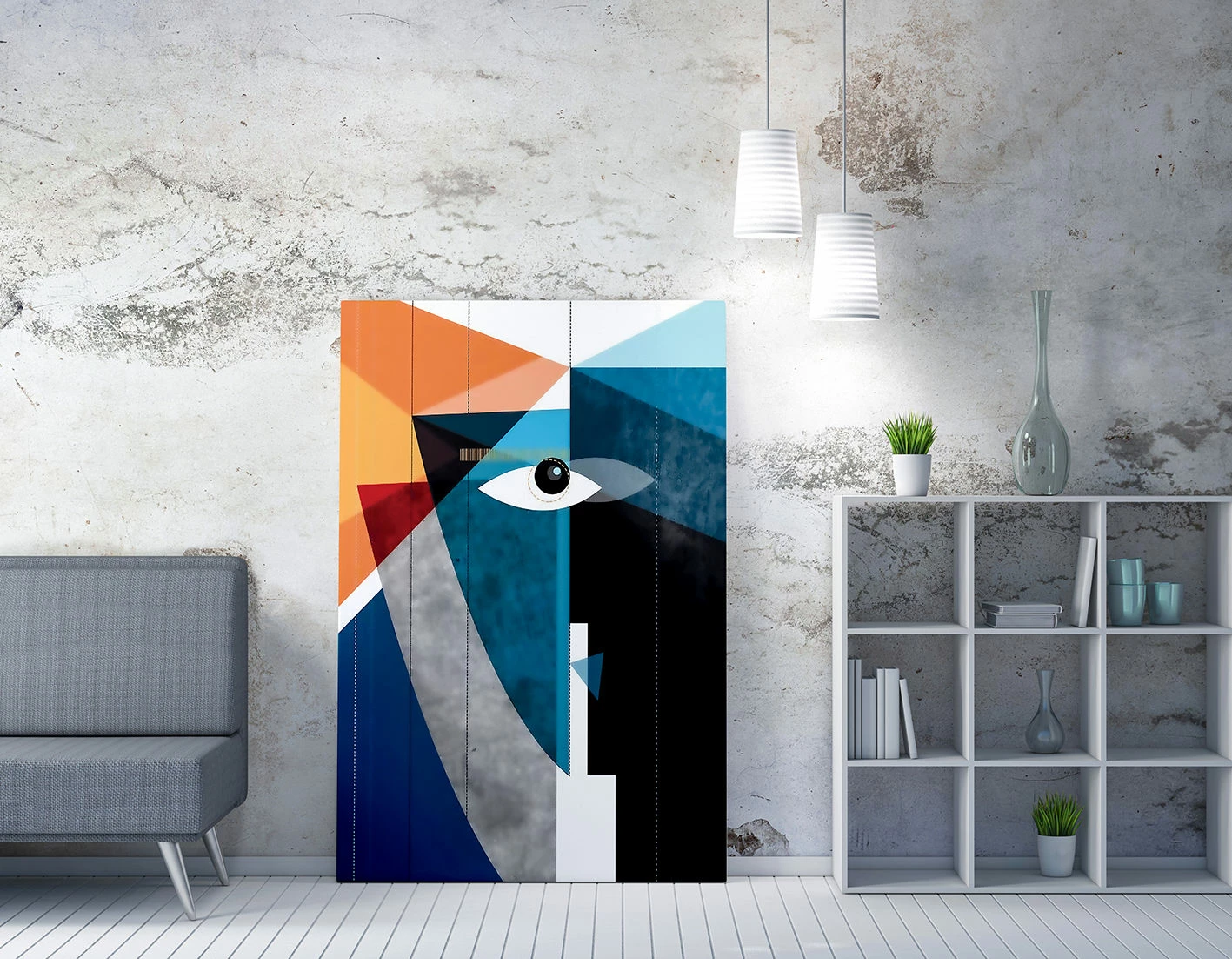 Pikturë dekorative në kanavacë Wallity, WY243, shumëngjyrëshe, 70x100cm
