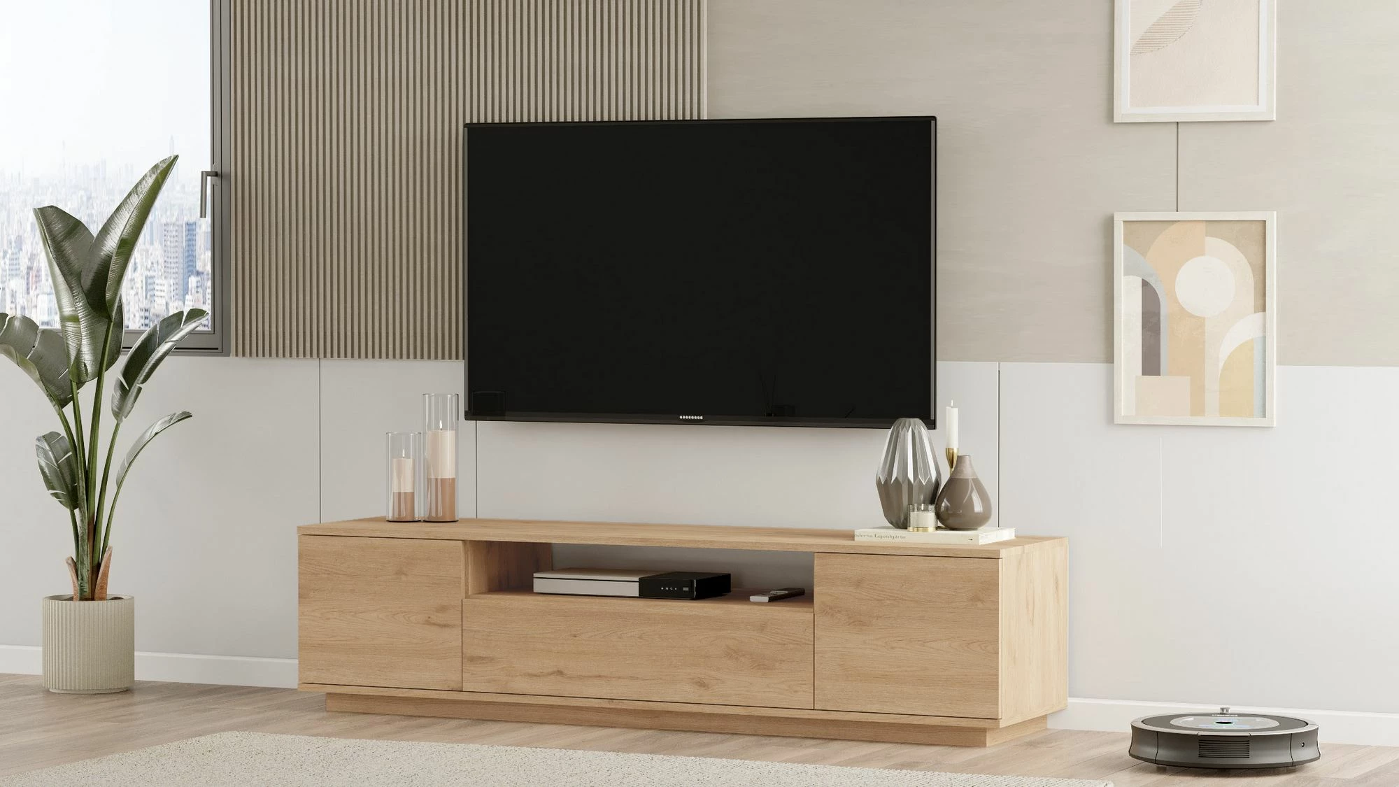 Komodë për TV, ngjyrë arre, Skye Decor, Fr7-S