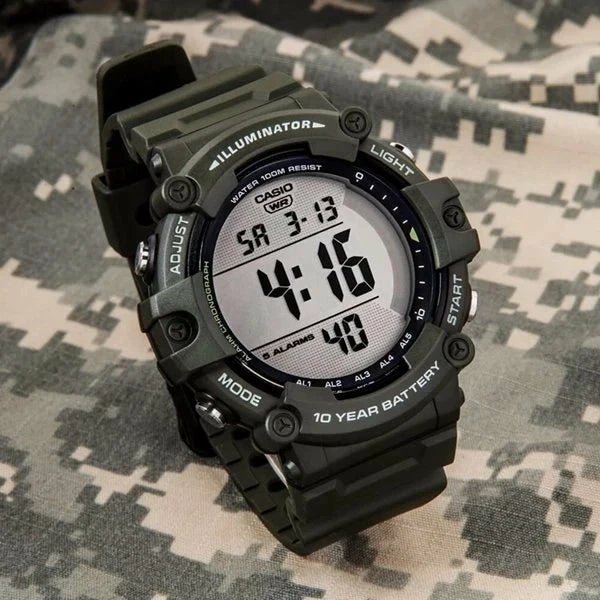 Orë dore Casio AE-1500WHX-3AV, e gjelbër