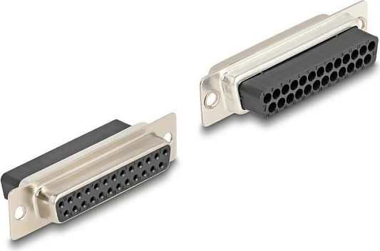 Adapter DeLOCK D-Sub 25 (femër) në RJ12 (femër), kit montimi, i bardhë