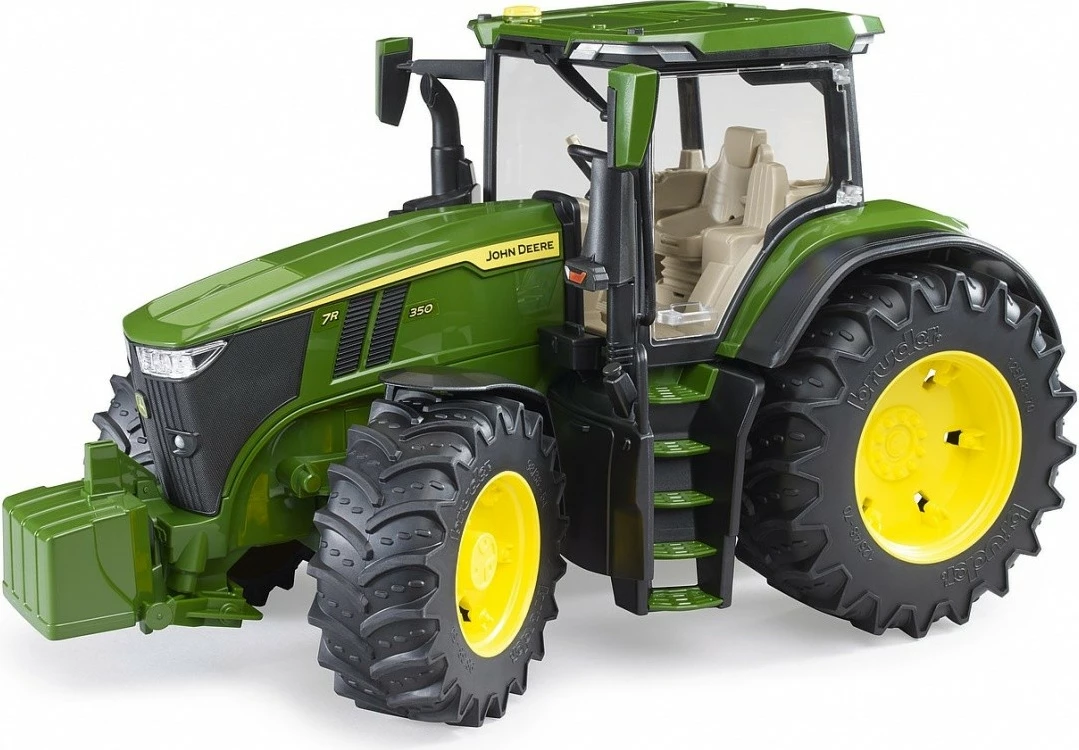 Traktor lodër BRUDER John Deere 7R 350, plastikë, shkallë 1:16, gjelbër/zi/verdhe