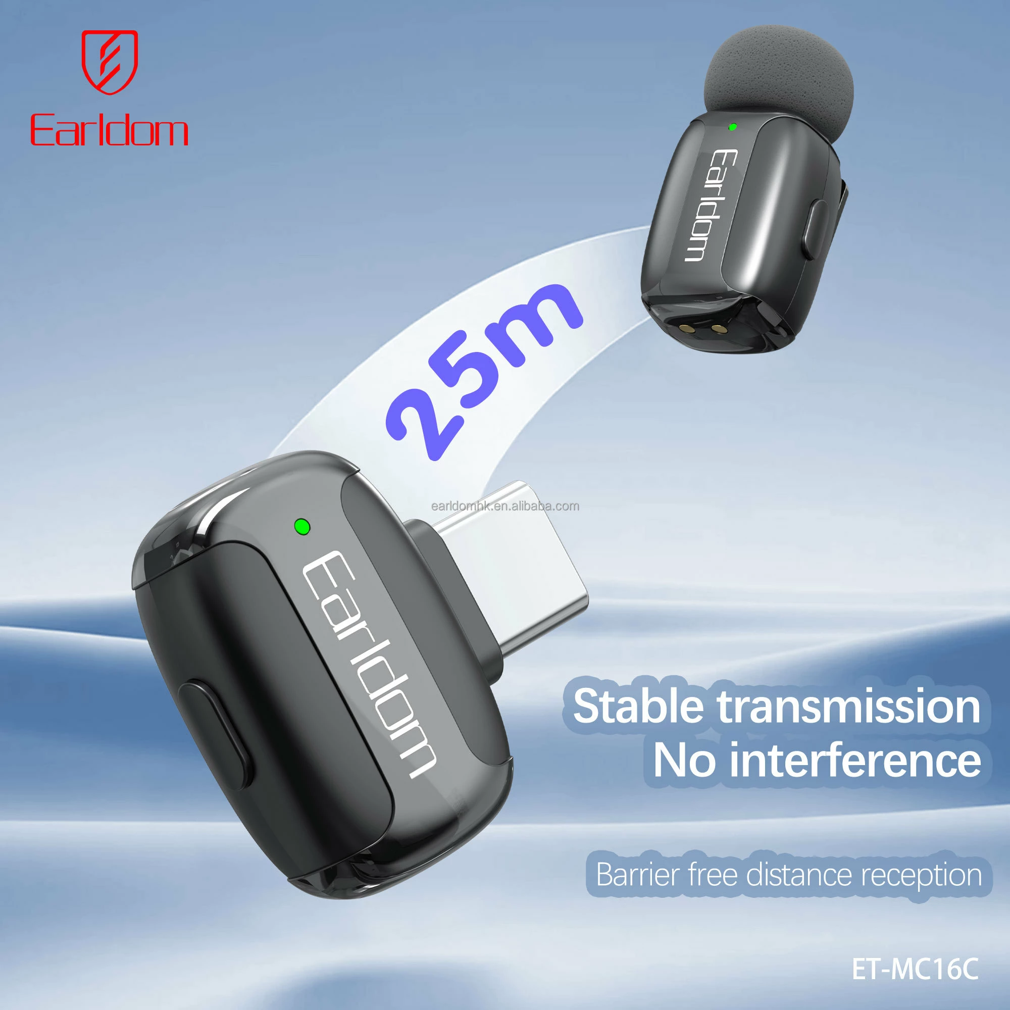 Set Mikrofonash Wireless me Kuti Karikimi për Regjistrim – Earldom ET-MC10