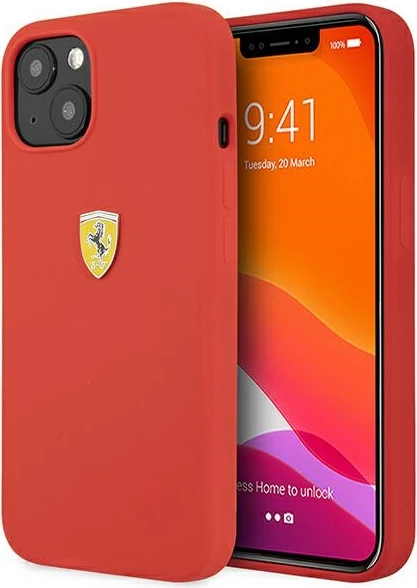 Mbështjellës Ferrari FESSIHCP13SRE për iPhone 13 mini 5.4", silikon, kuq