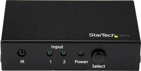 HDMI Switch StarTech VS221HD20, 2-Port, 4K 60Hz, HDR, HDCP 2.2, me telekomandë, i zi