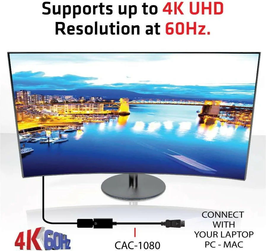Adapter DisplayPort në HDMI Club3D, 4K60Hz, HDR, i zi