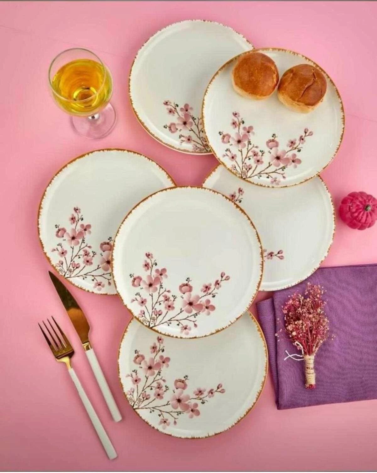 Set pjatash për ëmbëlsira (6 copë), Hermia Concept, SakuraLux6