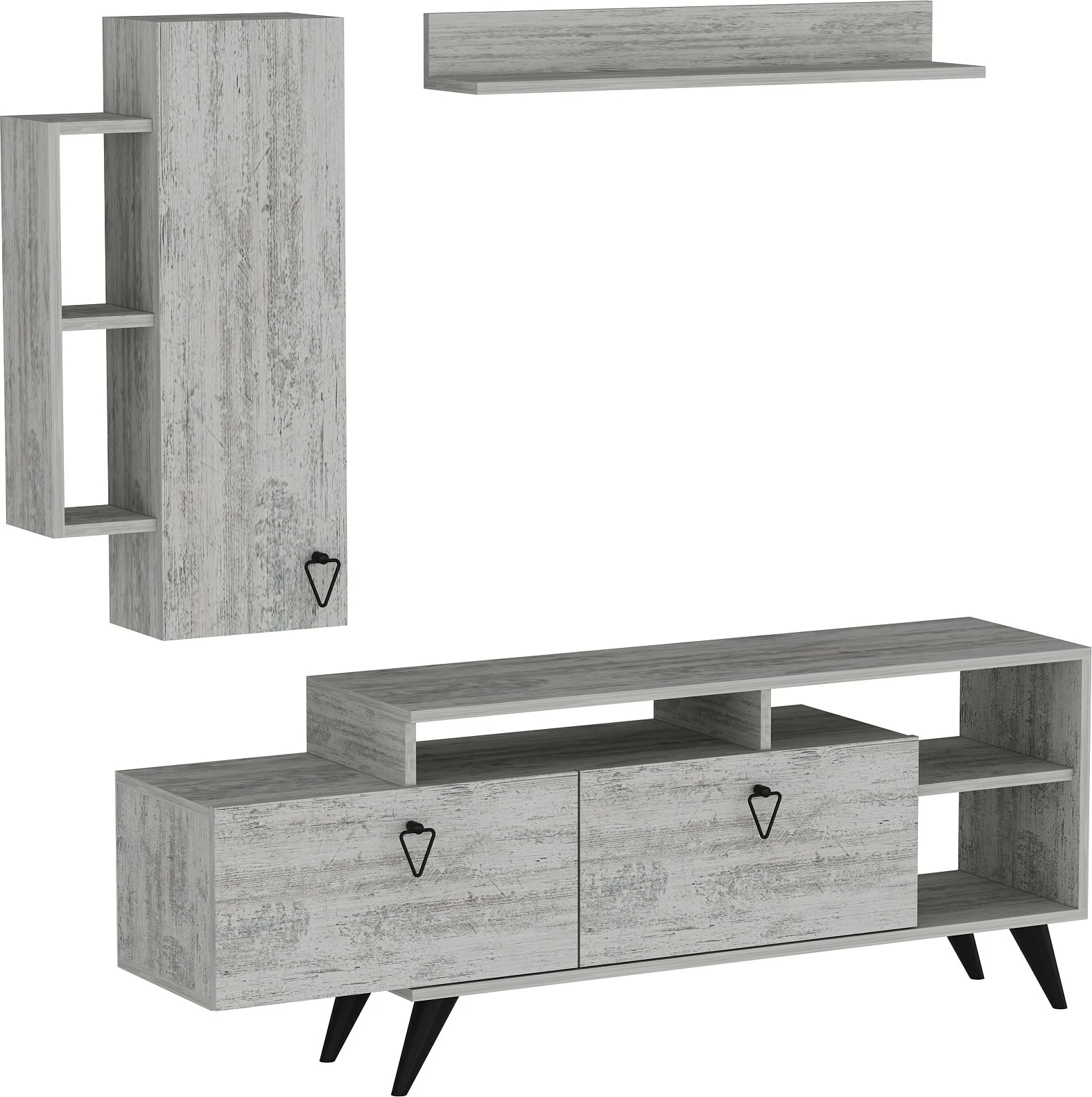 Komodë TV Hanah Home, Clara, ngjyrë gri