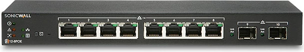 Switch SonicWall SWS12-8, 8x Gigabit RJ-45 + 2x SFP, managed, i zi
