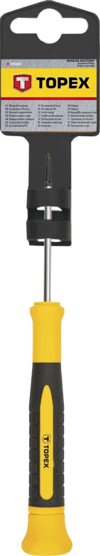Kaçavidë precize kryq Topex 39D773 PH0 135mm, e verdhë/zezë