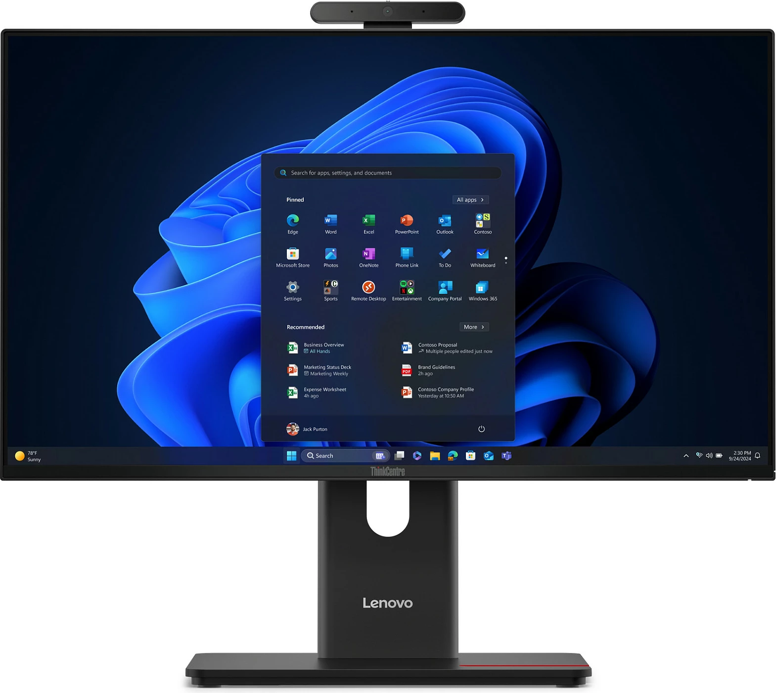 Kompjuter All-in-One Lenovo ThinkCentre M70a G6, i5, 16GB RAM, 512GB SSD, 23.8" FHD, e zezë