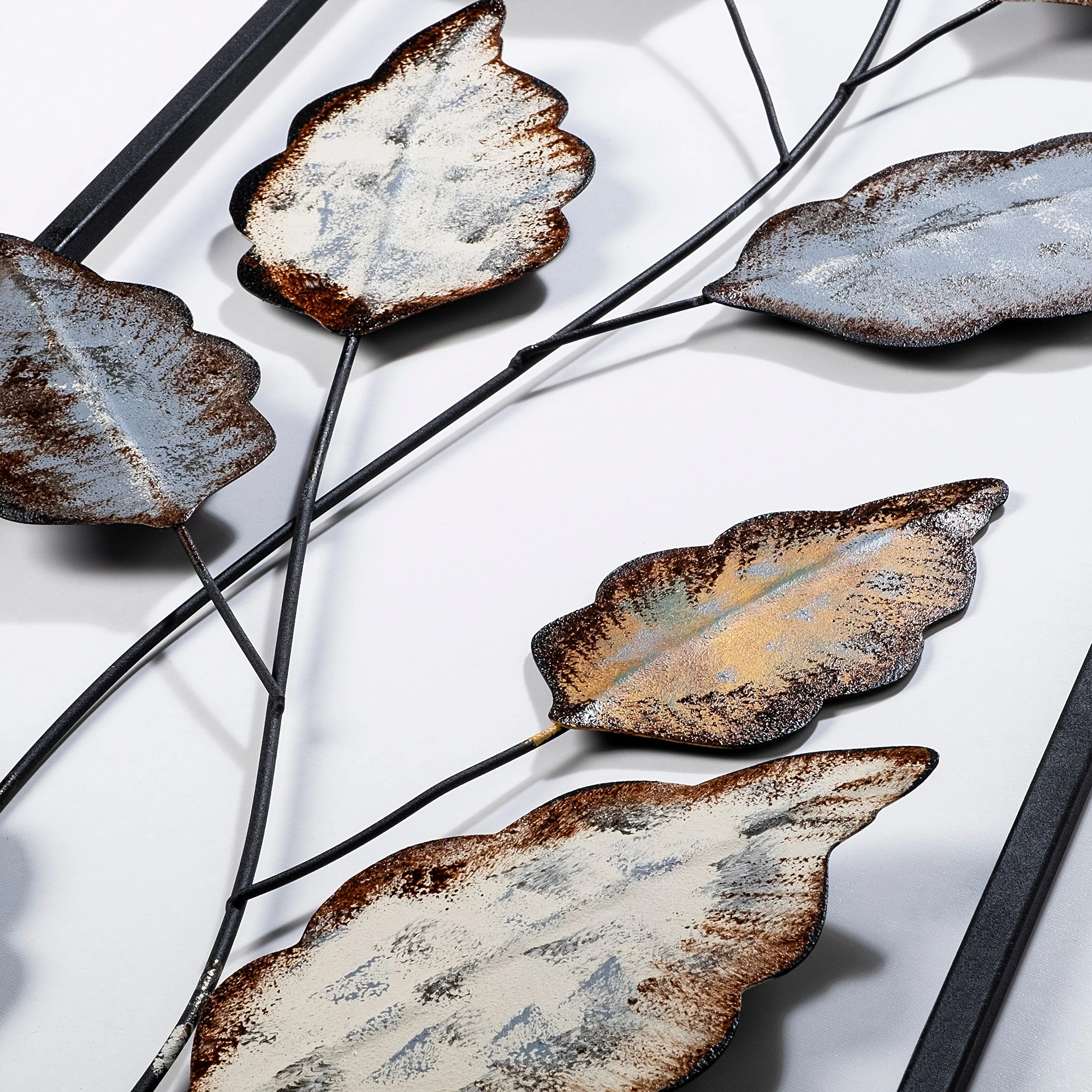 Aksesor dekorativ metalik për mur, Wallity Fagus 3, shumëngjyrësh, 32x90cm