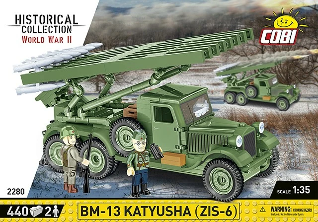 Set blloqe ndërtimi Cobi BM-13 Katyusha (ZIS-6), 440 pjesë, 1:35, Jeshile