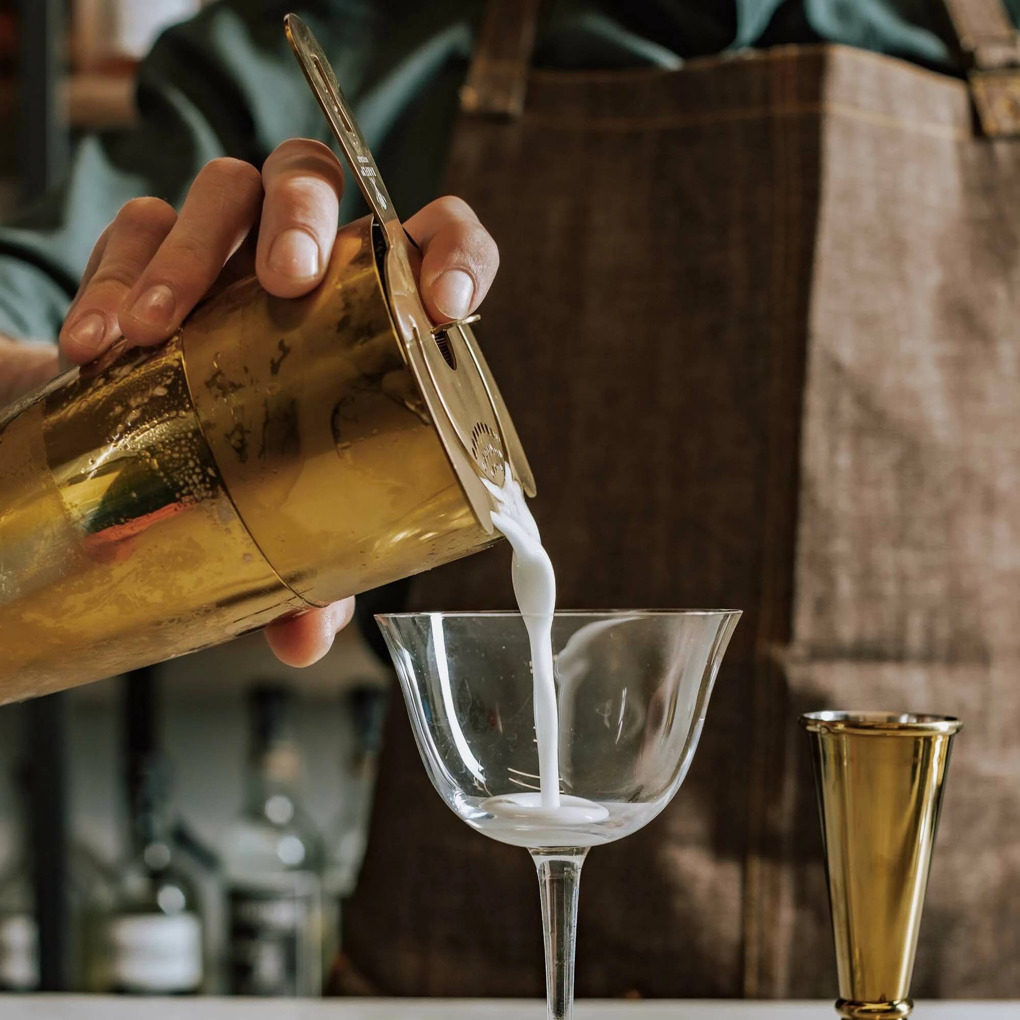 Shaker koktej 3-pjesësh, BarFly, Diamond Lettice stil japonez, 700 ml, çelik inox 18/8, ari