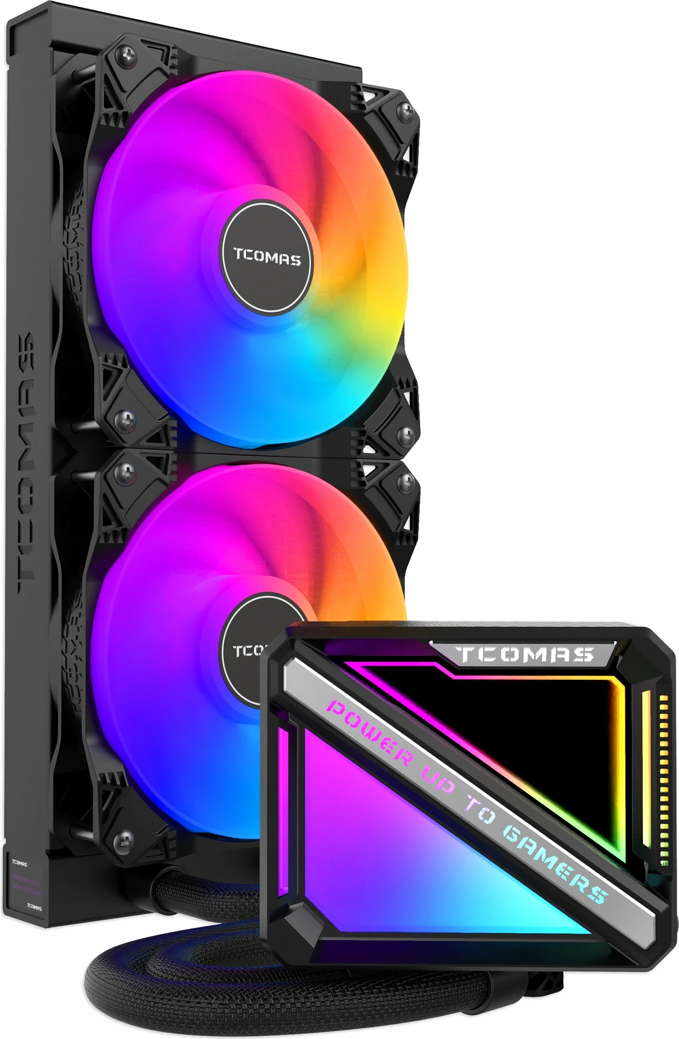 Ftohës me ujë për CPU Tcomas LE200 240mm ARGB, 2x120mm, i zi