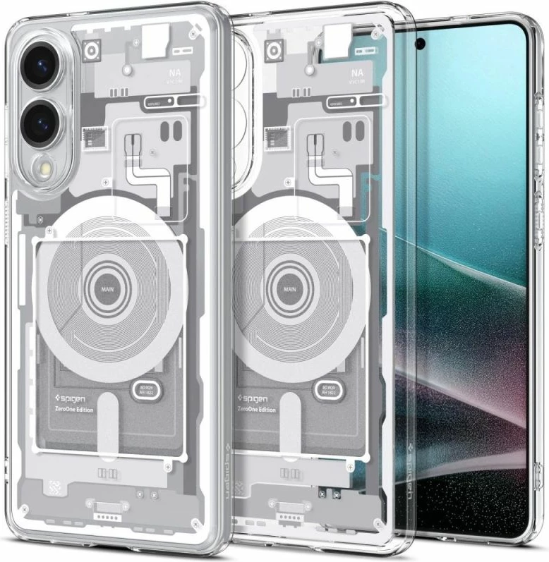 Maskë telefoni Spigen Ultra Hybrid Mag për Samsung Galaxy S25 Edge, e bardhë