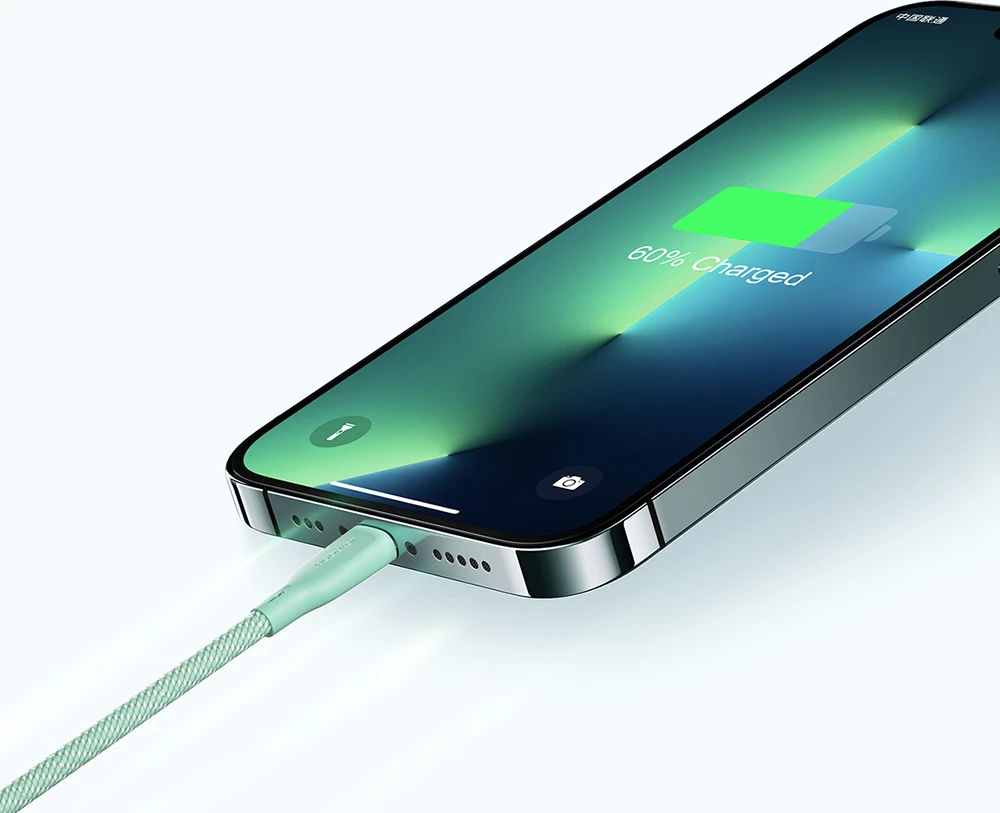 Kabllo USB-C në USB-C Joyroom Multi-Color Series S-A34, 1m, 60W, e gjelbër