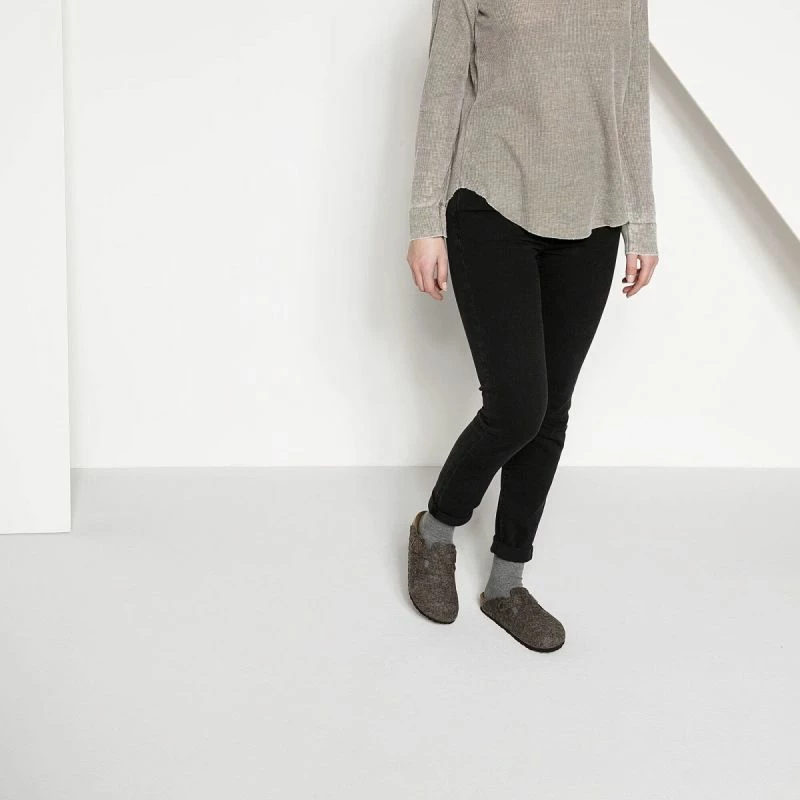 Clogs femra Birkenstock Boston BS 0160583, cocoa, të ngushta