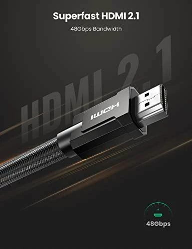 Kabllo HDMI Ugreen 80602, 3 m, HDMI 2.1 8K/60Hz 48Gbps, e zezë